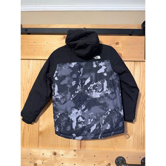 The North Face Boy’s Brayden Insulated Hooded Jacket Coat Black Grey Size 10/12 - Picture 6 of 6